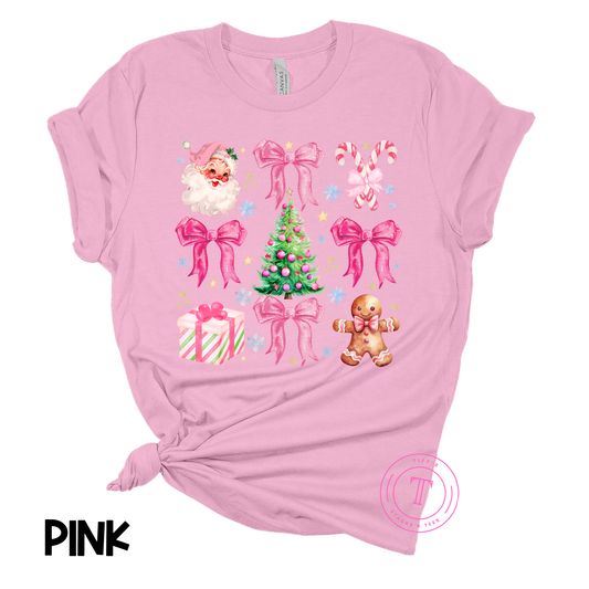 Pink Christmas Coquette 3x3