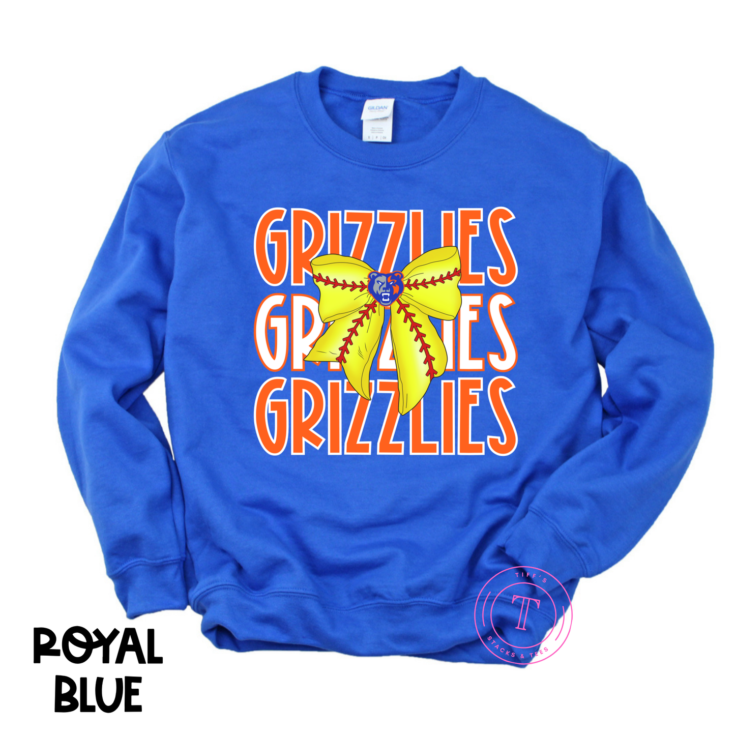 Grizzlies Softball Coquette Bow